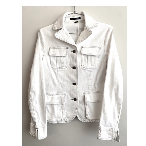 Theory White Denim Jacket - Picture 1 of 7